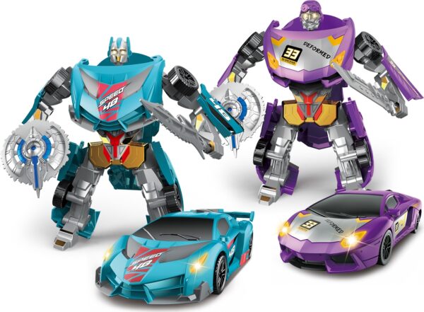 Autorobot s mečem 15 cm sportovní auto