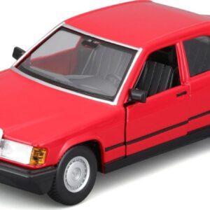 Bburago 1:24 Plus - 1987 Mercedes-Benz 190E - Red
