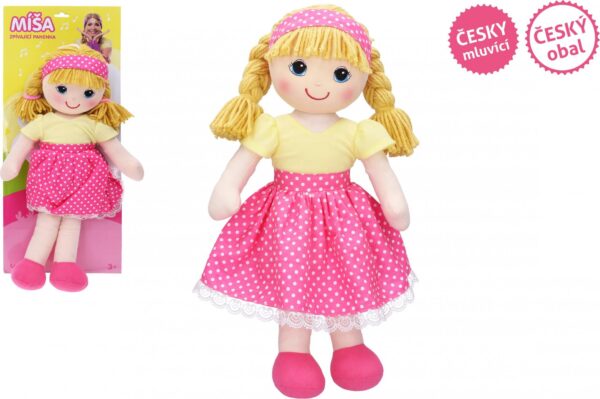 Wiky Zpívající panenka hadrová Míša Růžičková 55 cm - Český obal