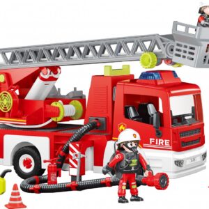 Hasičské auto s žebříkem stavebnice 40 cm