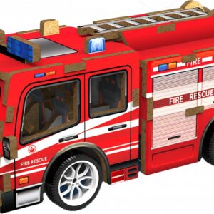 Wiky kreativita 3D puzzle dřevěné - Hasičské auto 12 cm