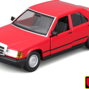 Bburago 1:24 Plus - 1987 Mercedes-Benz 190E - Red