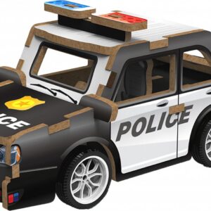 Wiky kreativita 3D puzzle dřevěné - Policejní auto 13 cm