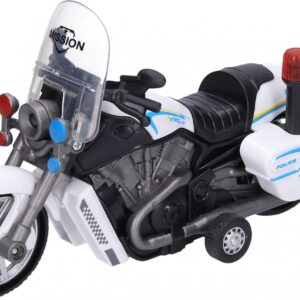 Motorka policie na setrvačník s efekty 16 cm