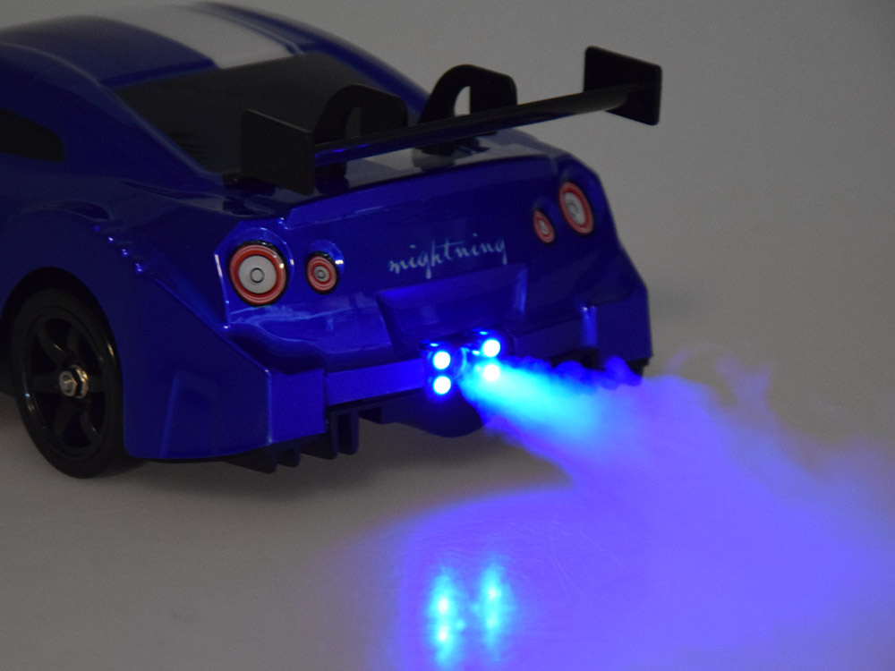 Autíčko na dálkové ovládání RC Drift 4x4 s LED osvětlením a kouřovým efektem modré - Obrázek 2