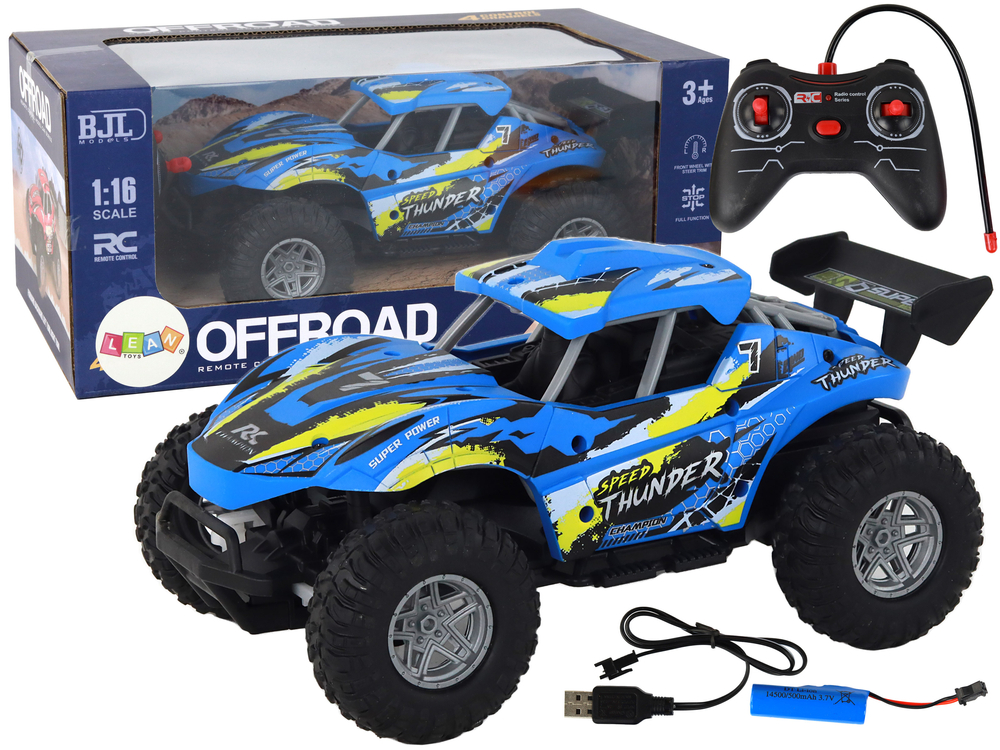 Auto Off-Road na dálkové ovládání R/C 1:16 modré