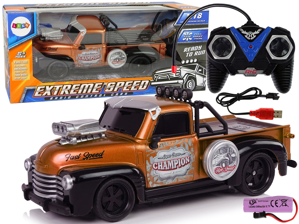 Auto Pick-Up na dálkové ovládání R/C 1:18 hnědé