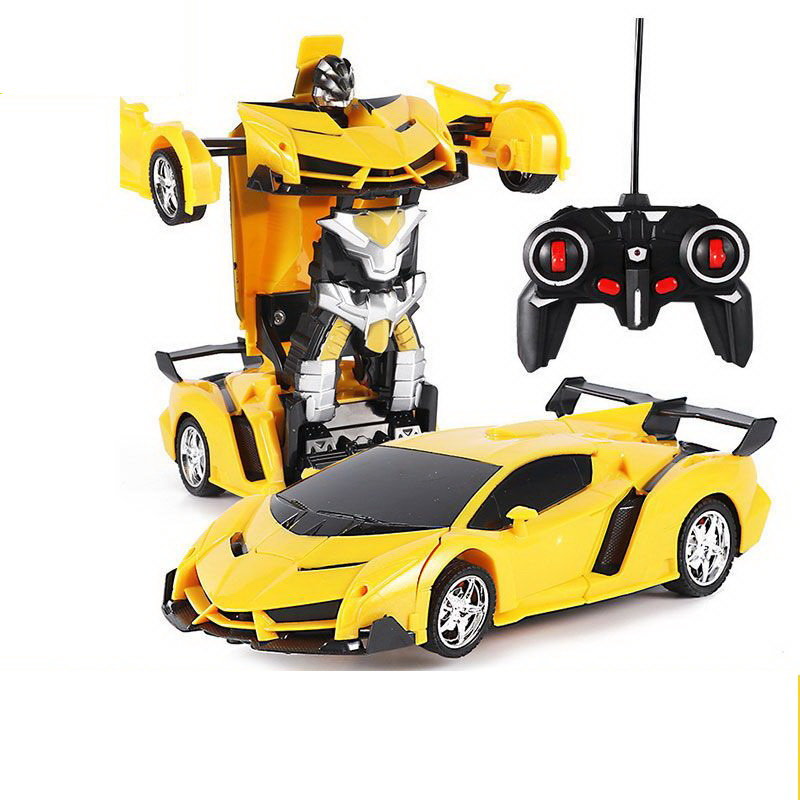 Auto Robot Transformers 2v1 na dálkové ovládání RC žlutý