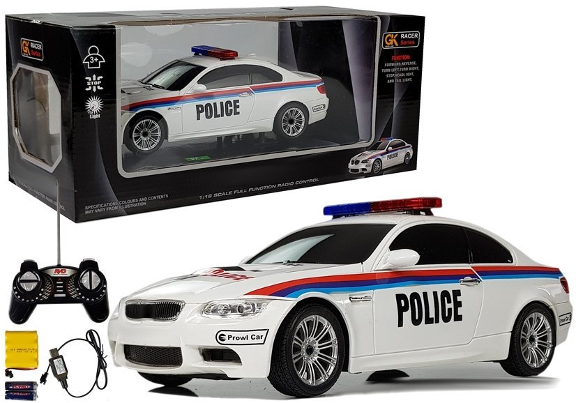 Auto na dálkové ovládání Policie R/C 1:18