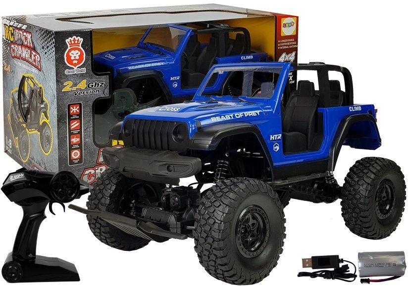 Auto na dálkové ovládání Rock R/C 4x4 modré