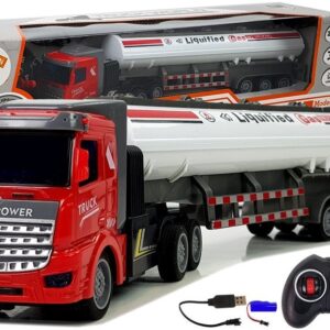  Cisternové nákladní auto na dálkové ovládání R/C 1:48 bílé