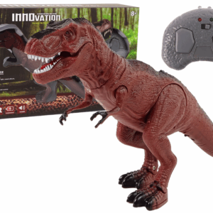  Dinosaurus Tyranosaurus Rex na dálkové ovládání R/C hnědý