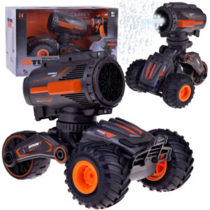  Kaskadérské auto na dálkové ovládání s bublifukem oranžové