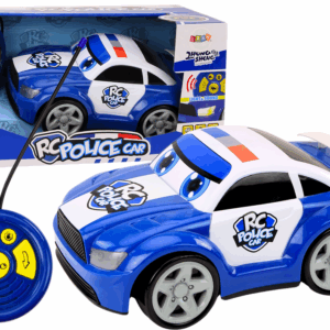  Kreslené policejní autíčko na dálkové ovládání se světly a zvuky