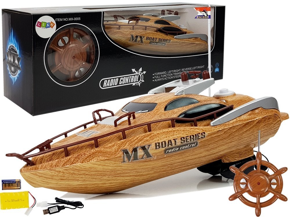 Loď na dálkové ovládání R/C MX Boat 40m hnědá