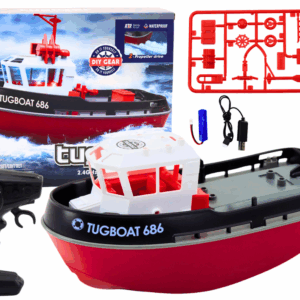  Motorový člun na dálkové ovládání R/C 1:72 35 km/h červený