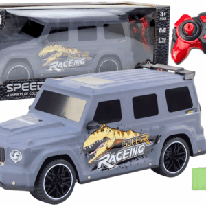  RC Auto na Dálkové Ovládání s Dinosaurem v Měřítku 1:10 šedé