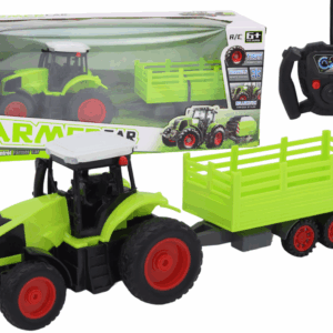  RC traktor na dálkové ovládání s přívěsem 1:16 zelený