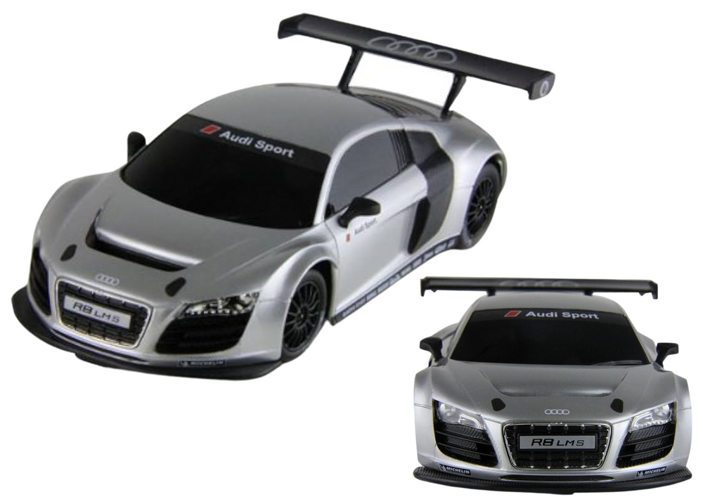 Sportovní autíčko AUDI R8 LMS na dálkové ovládání RC 1:24 stříbrné