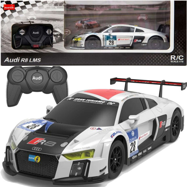 Sportovní auto AUDI R8 LMS na dálkové ovládání RC 1:24 bílé - Obrázek 2