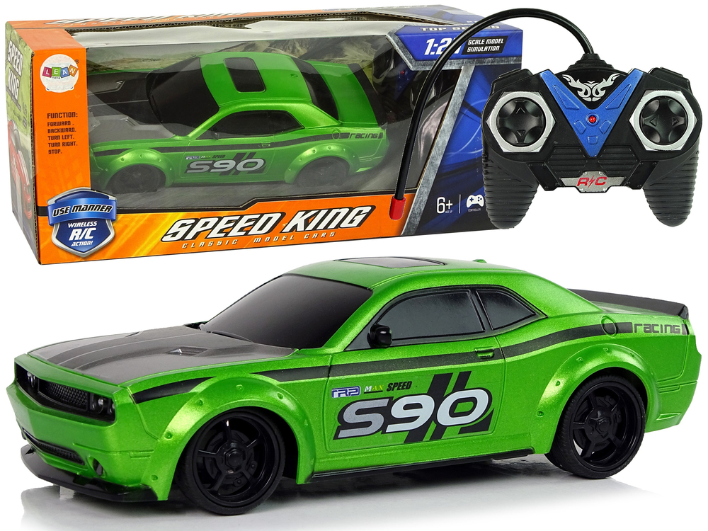 Sportovní auto S90 na dálkové ovládání R/C 1:24 zelené