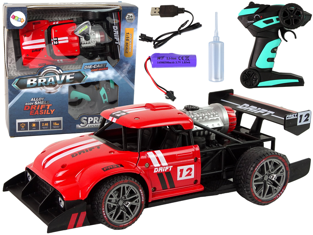 Sportovní auto Steam na dálkové ovládání R/C 1:16 červené