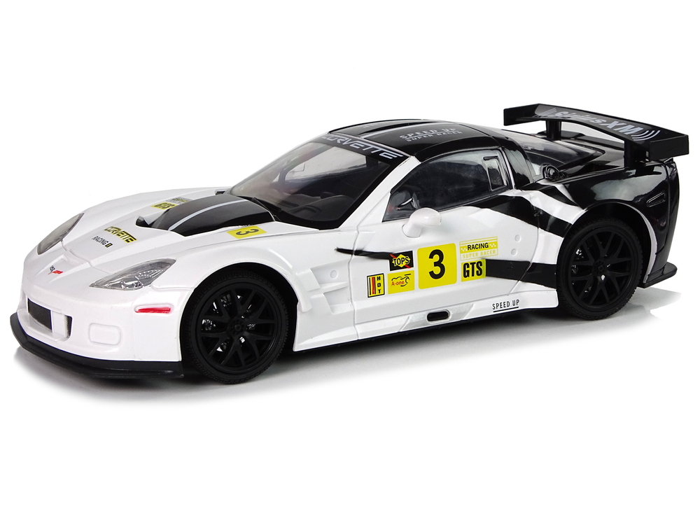Sportovní auto na dálkové ovládání RC Corvette C6R 1:18 bílé - Obrázek 2