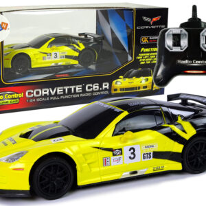  Sportovní auto na dálkové ovládání RC Corvette C6R 1:24 žluté