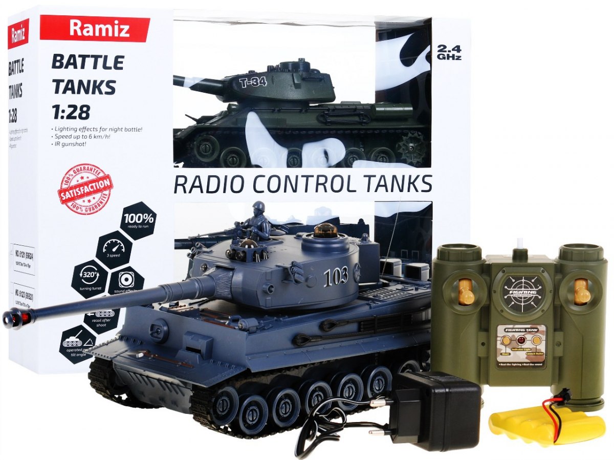 Tank na dálkové ovládání 2ks R/C 1:28