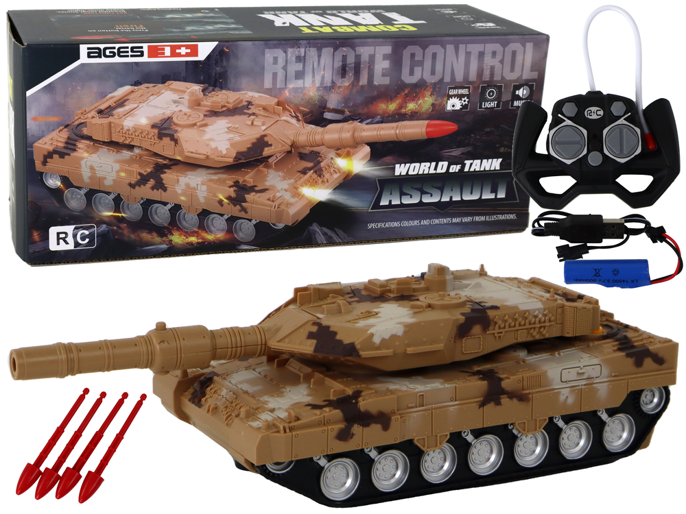 Tank na dálkové ovládání R/C Remote control žlutý