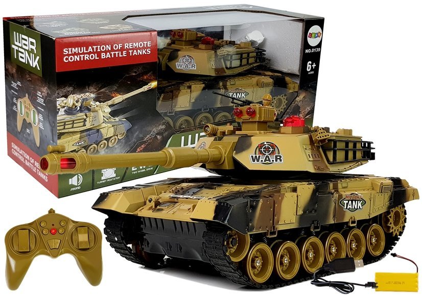 Tank na dálkové ovládání WAR R/C hnědý