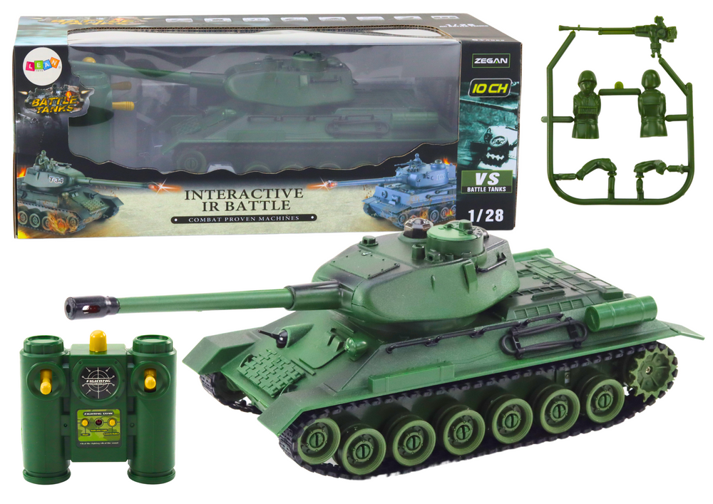 Vojenský tank na dálkové ovládání R/C 1:28 zelený - Obrázek 2