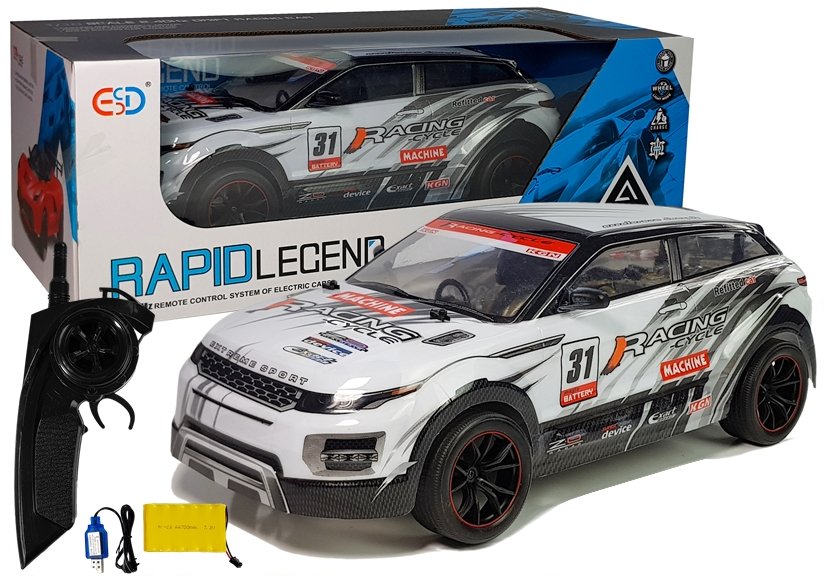 Závodní auto na dálkové ovládání Rally 1:10 bílé