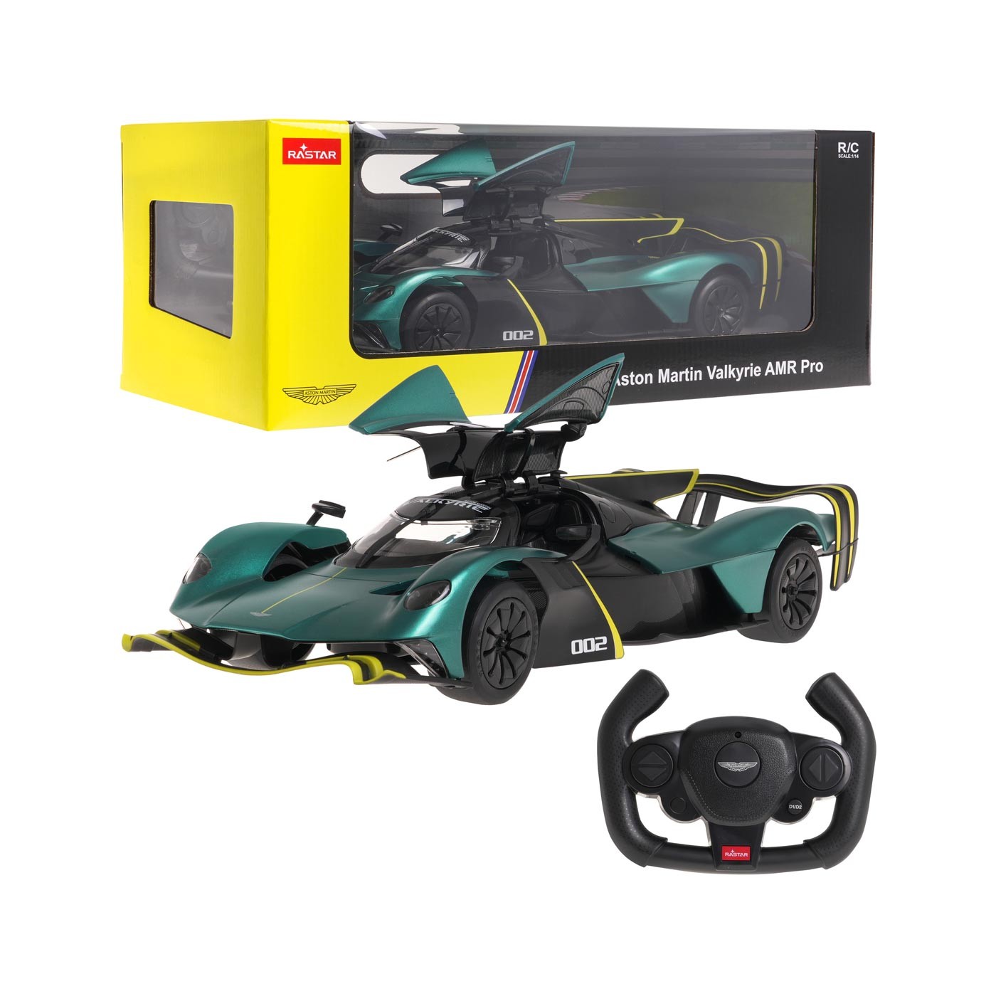Autíčko na dálkové ovládání R/C Aston Martin Valkyrie AMR Pro 1:14 tmavě zelené