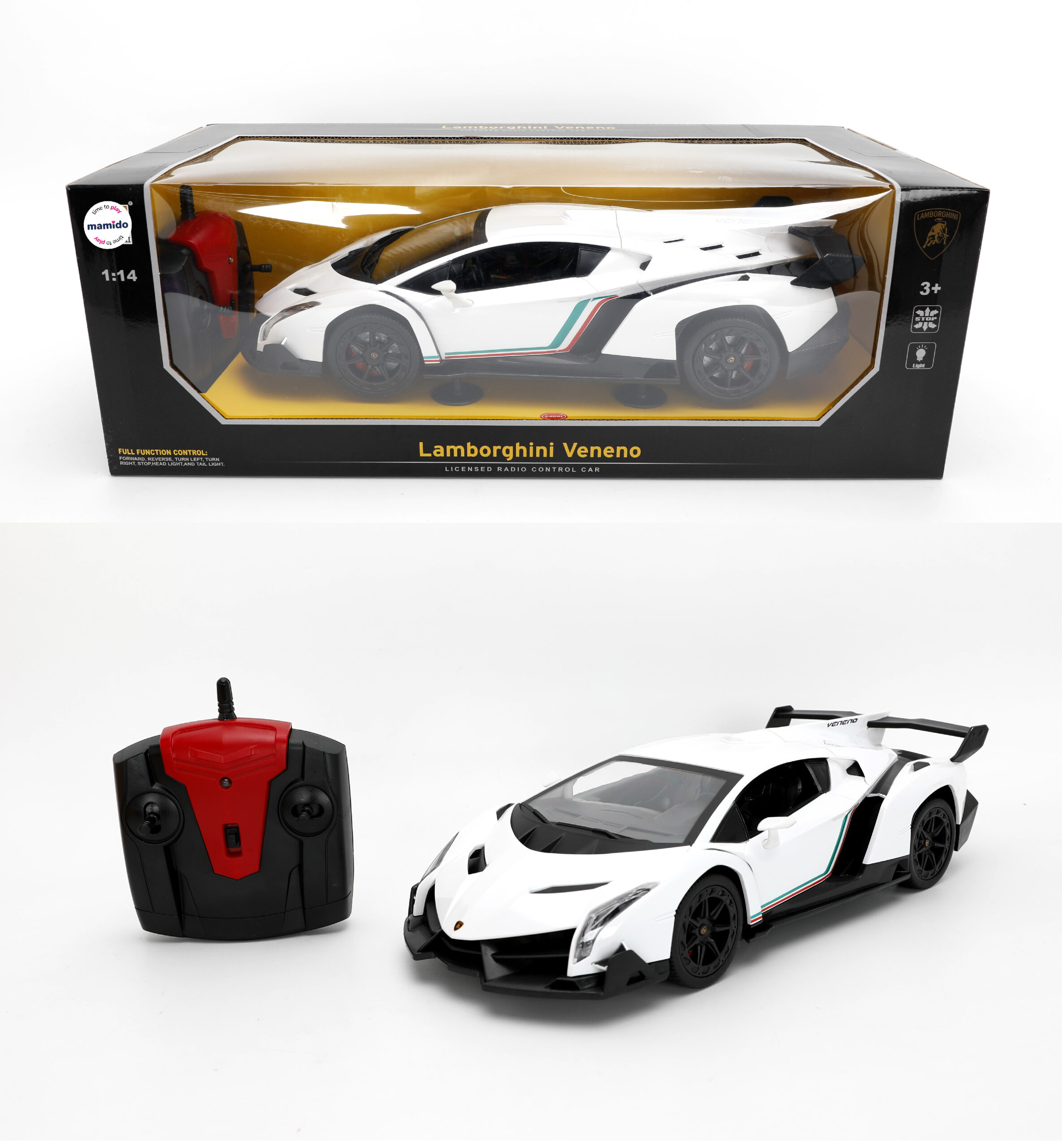Mamido Autíčko na dálkové Lamborghini Poison 1:14 se světly bílé