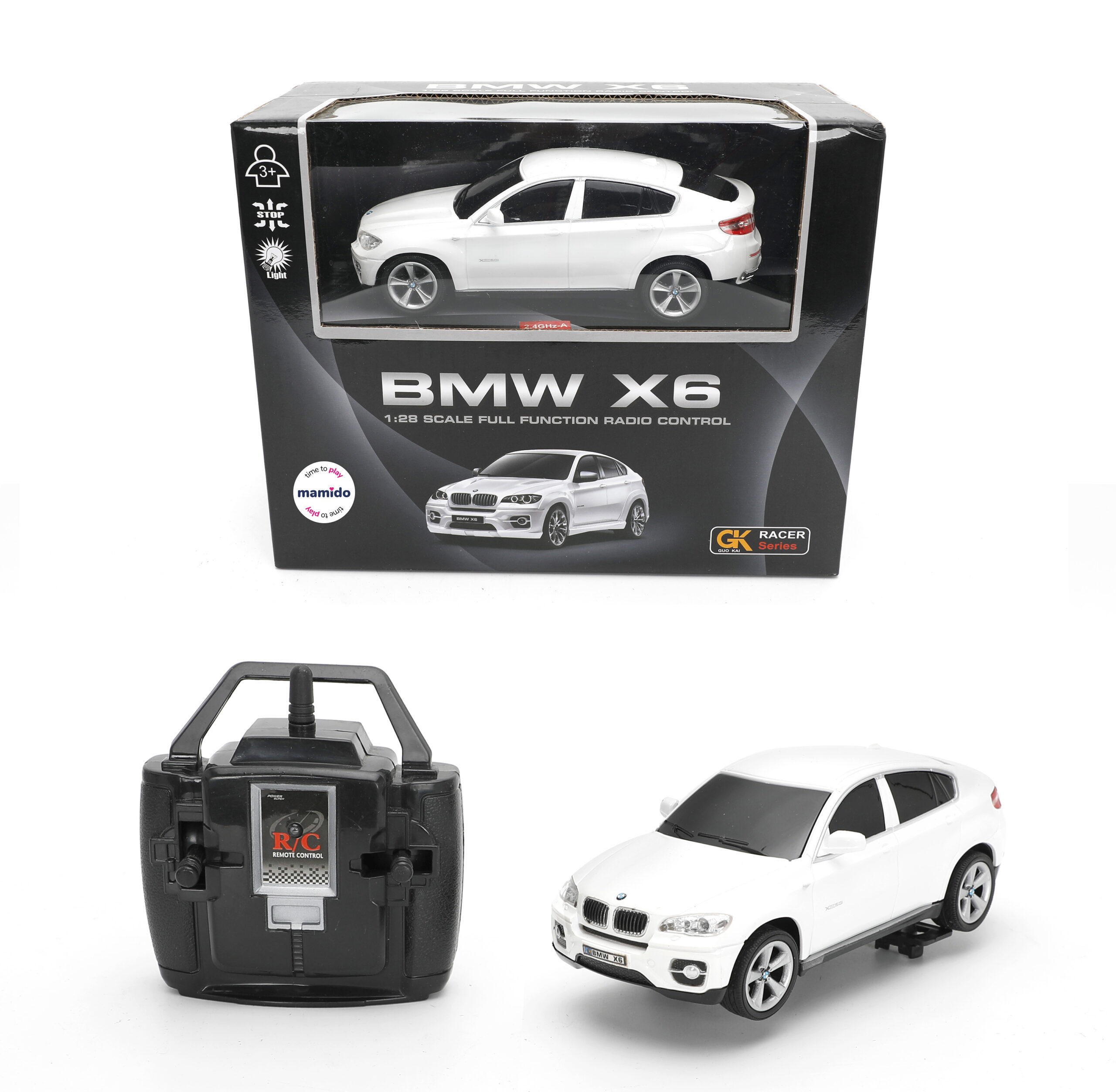 Mamido Autíčko na dálkové SUV BMW X6 1:28 se světly bílé