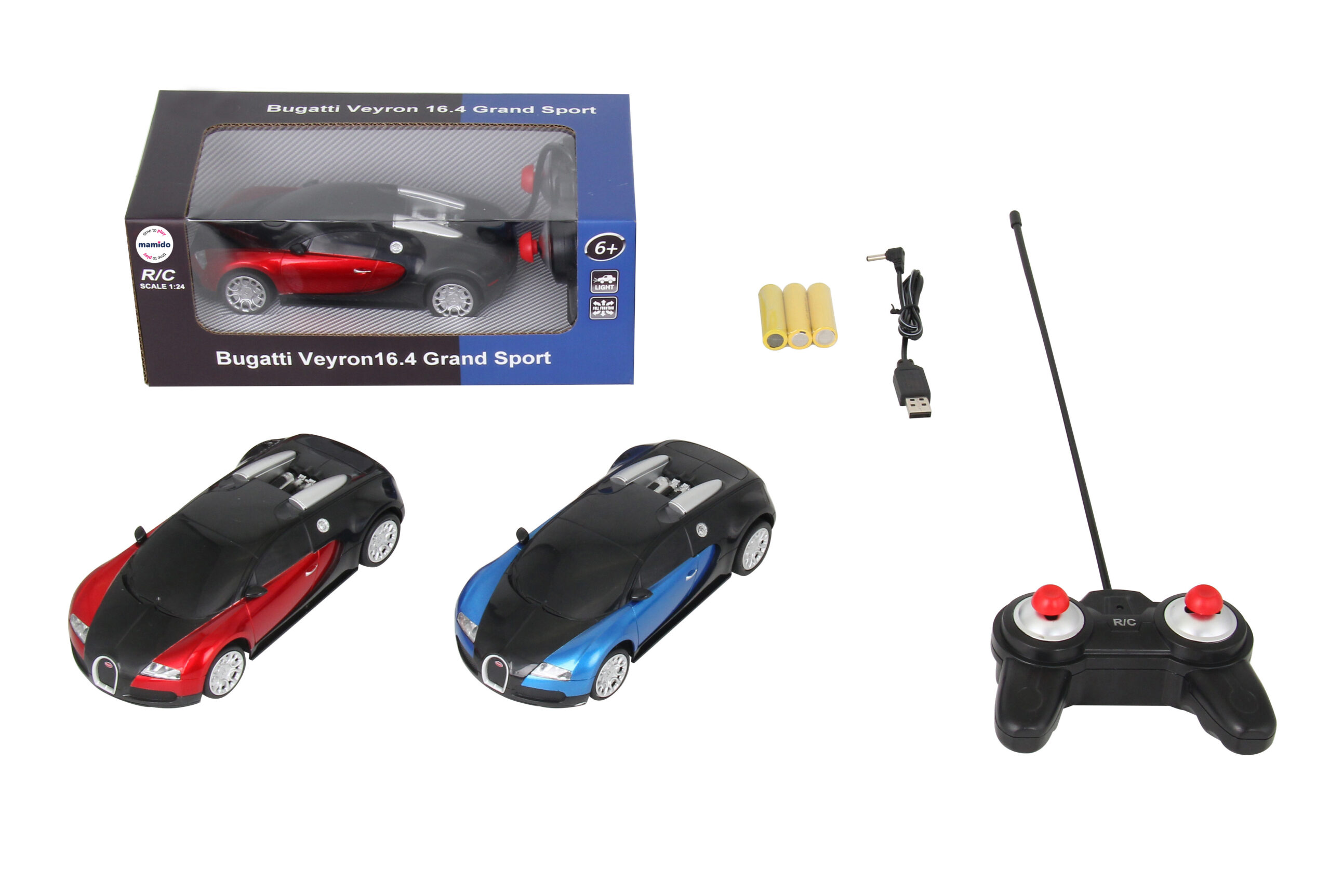 Mamido Auto na dálkové ovládání Bugatti Veyron 16.4 Grand Sport R/C 1:24 červené - Obrázek 2