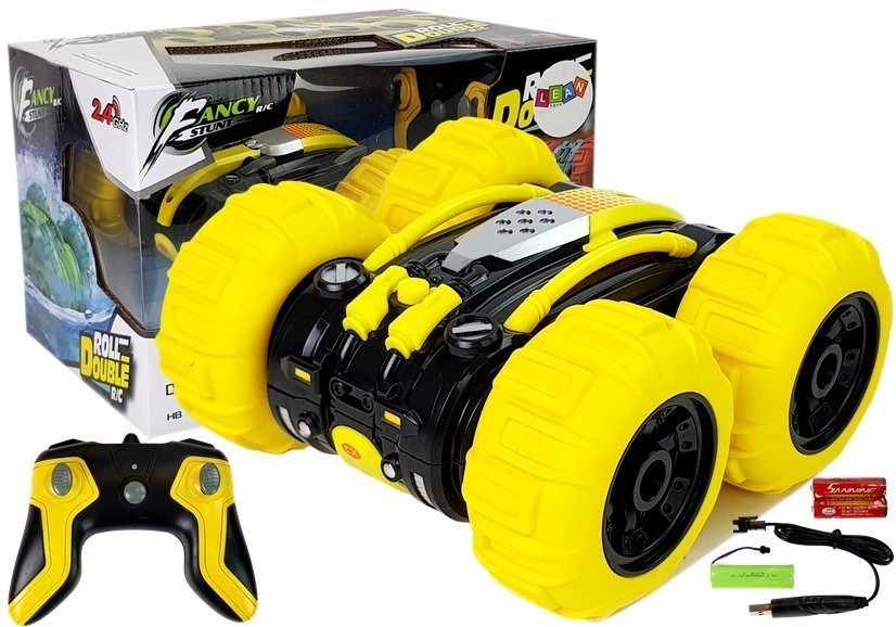 Oboustranné auto na dálkové ovládání R/C 1:24 žluté
