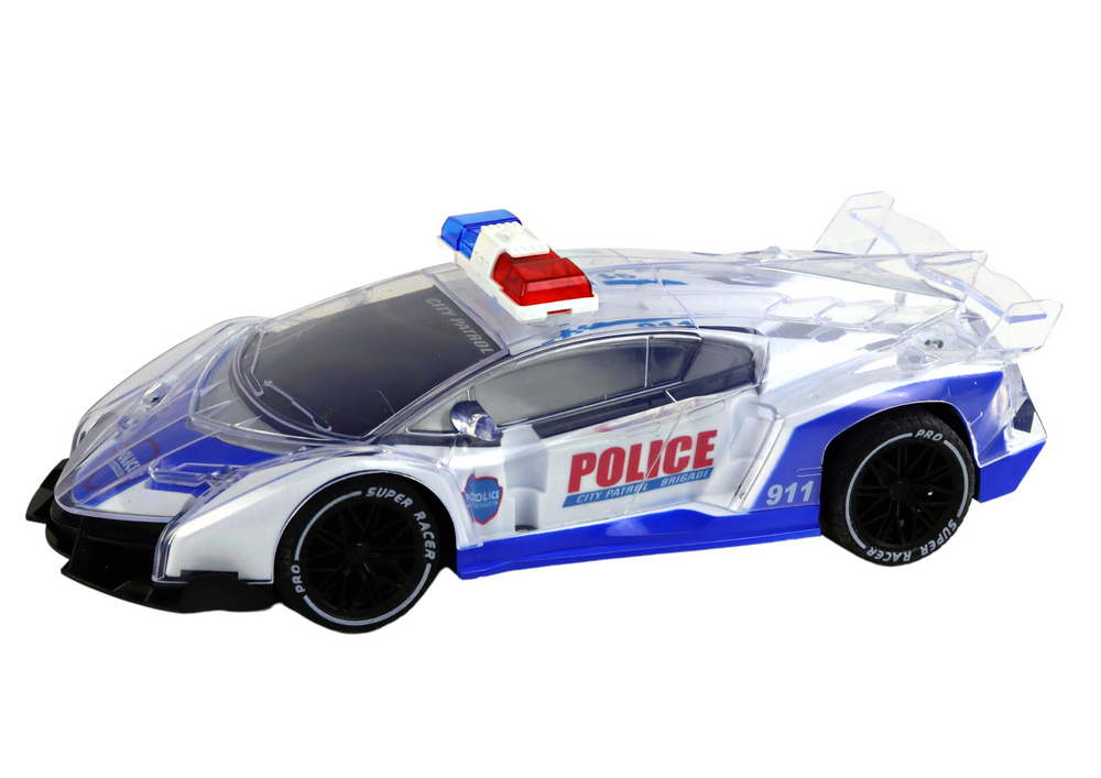 Policejní auto na dálkové ovládání R/C 1:16 s efekty modré - Obrázek 2