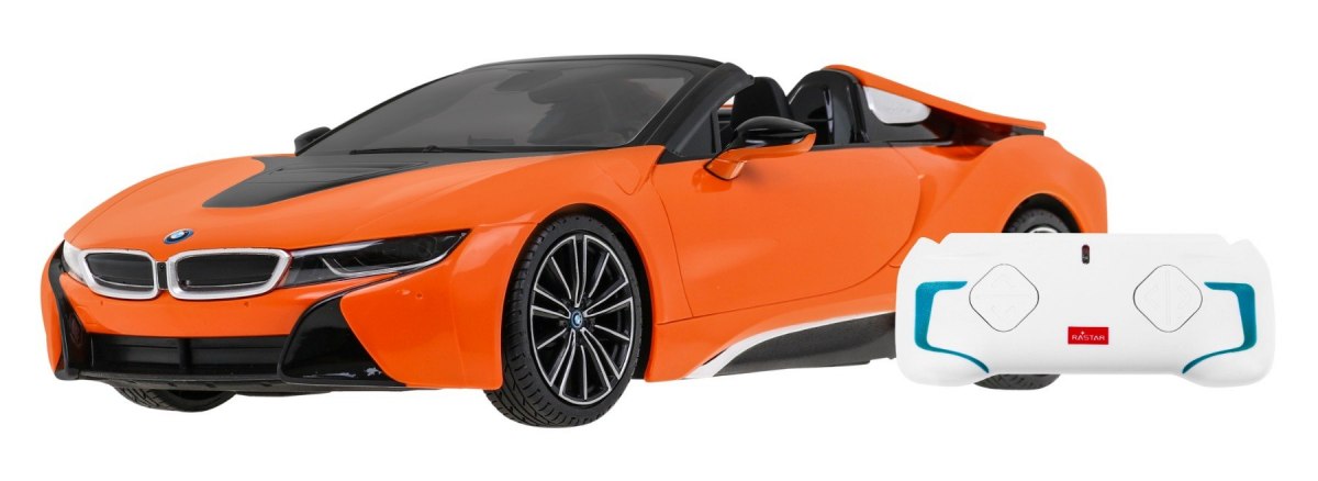 RASTAR Auto na dálkové ovládání R/C BMW I8 Roadster Rastar 1:12 oranžové - Obrázek 2