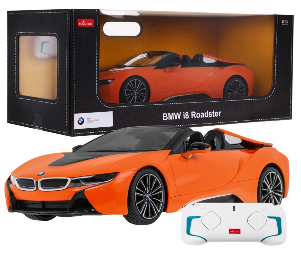 RASTAR Auto na dálkové ovládání R/C BMW I8 Roadster Rastar 1:12 oranžové