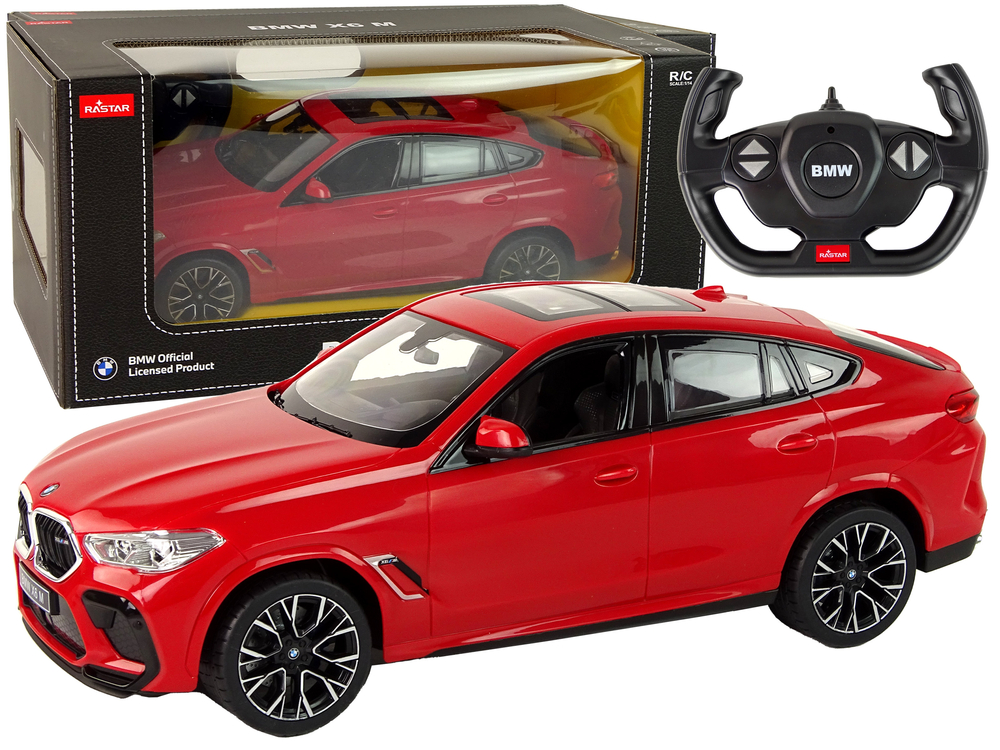 RASTAR Auto na dálkové ovládání R/C BMW X6 M Rastar 1:14 červené
