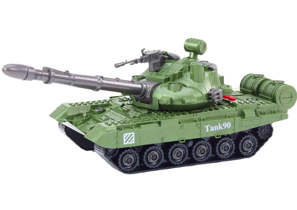 Sada pro rozložení vojenské vozidlo DIY tank zelený se zvuky a autíčky - Obrázek 2