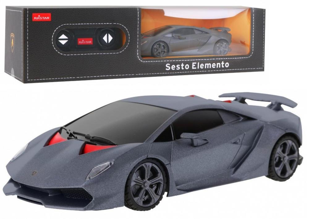 Sportovní autíčko Lamborghini Sesto Elemento na dálkové ovládání RC 1:24 šedé