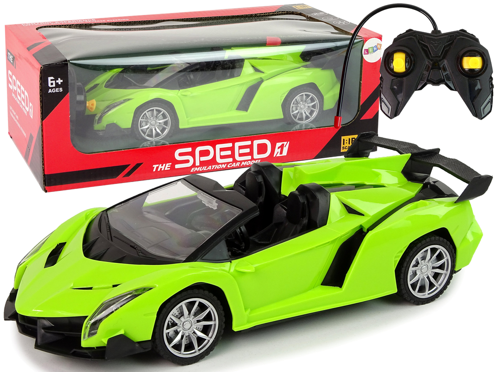 Sportovní auto na dálkové ovládání R/C 1:18 zelené