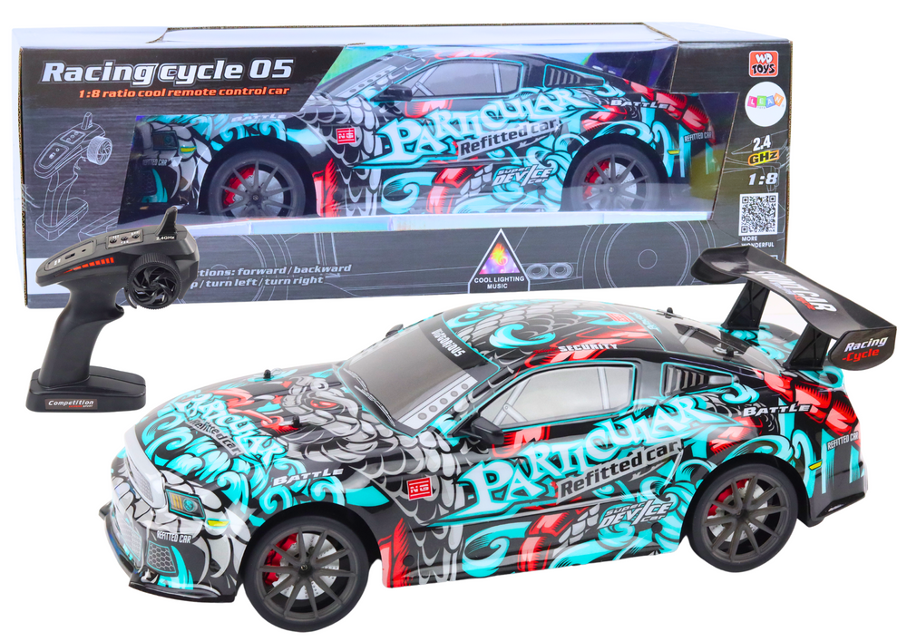 Sportovní auto na dálkové ovládání R/C 1:8 graffiti