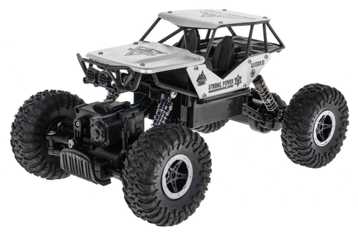 Terénní autíčko na dálkové ovládání Crawler Monster 1:18 stříbrné - Obrázek 2