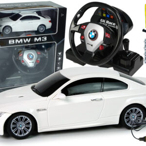 Auto na dálkové ovládání R/C BMW M3 1:18 se zvukem a světly bílé