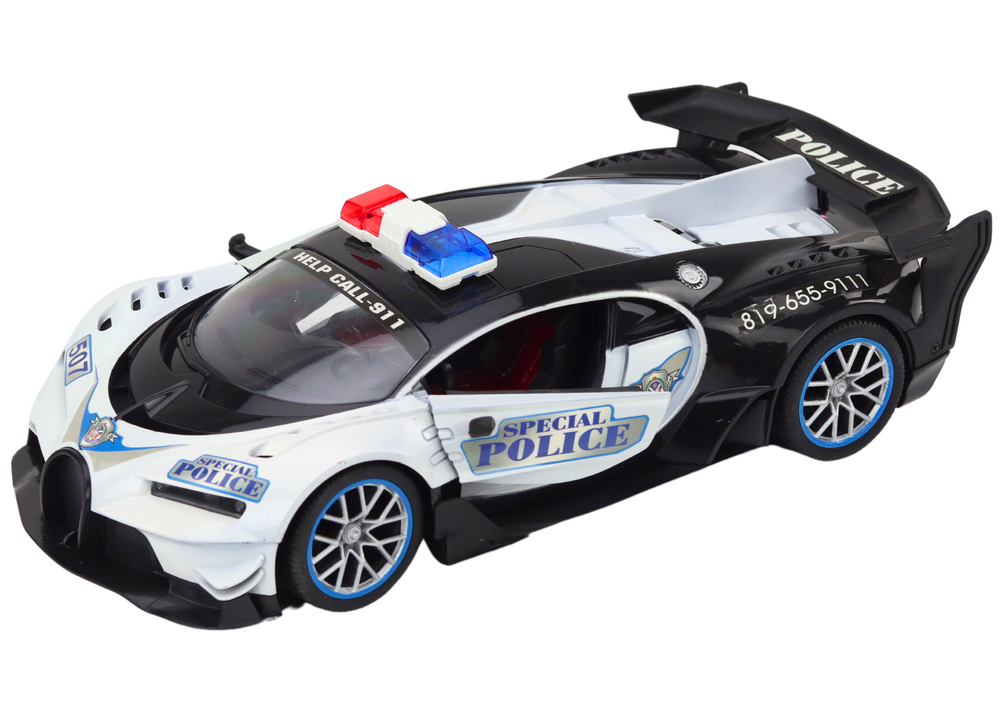 Dálkově ovládané RC policejní auto v měřítku 1:12 bílé - Obrázek 2