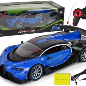 Dálkově ovládané auto Bugati Chiron Dálkové otevírání dveří modré 1:12